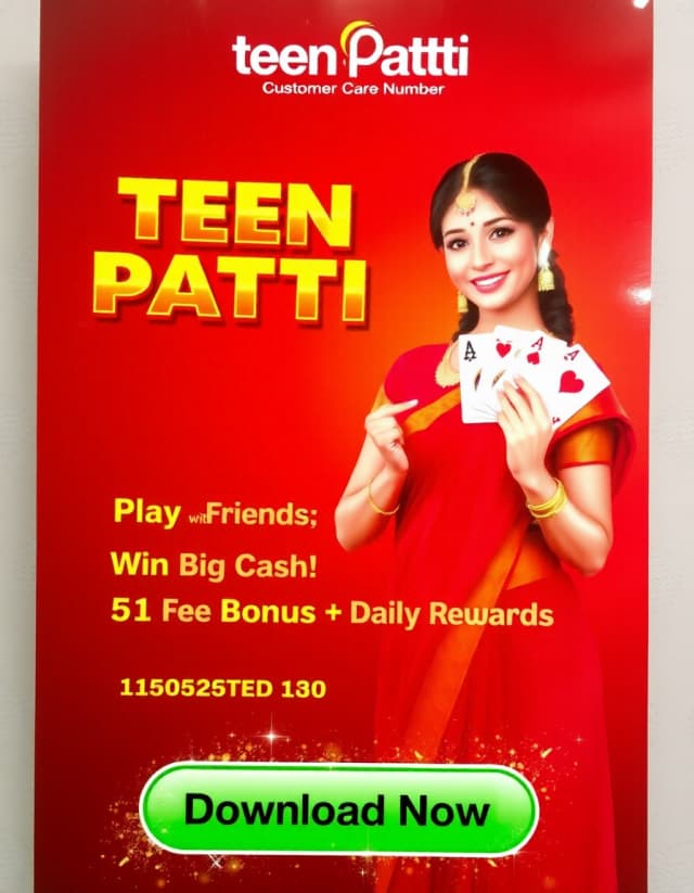 Teen Patti Customer Care Number Banner